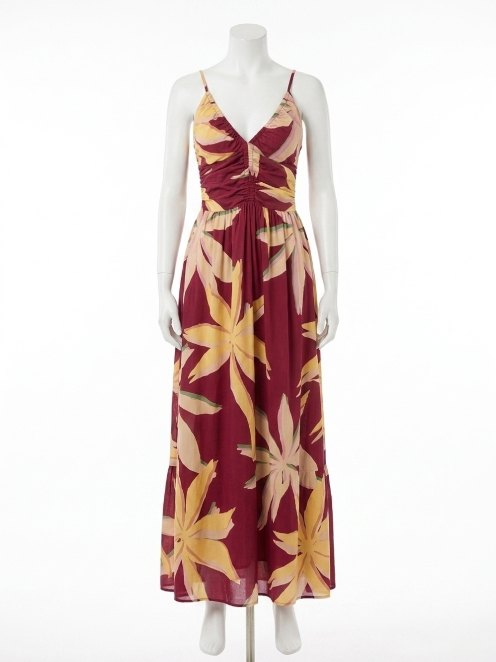 NEW RAILS palm maxi dress in red palma